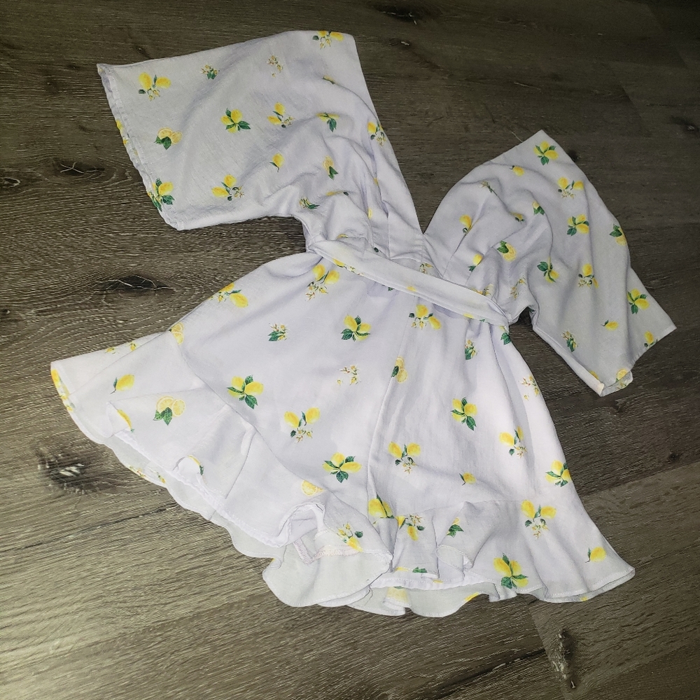 Lemon print romper